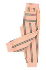 JOGGING PANTS WITH DOUBLE STRIPES LIGHT PINK