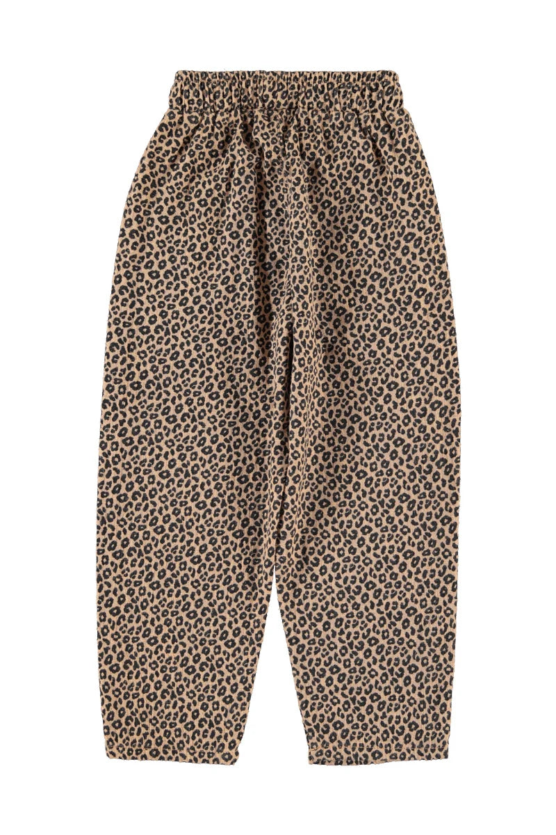 UNISEX TROUSERS BROWN W/ ANIMAL PRINT