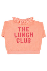 SWEATSHIRT W/ COLLAR PINK W/ APPLE PRINT