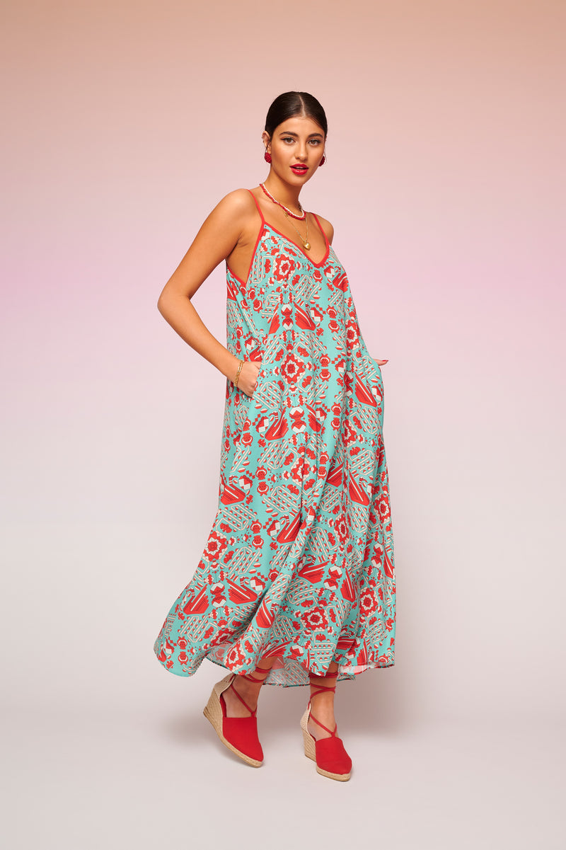 Tati Dress (Swan Mint) | لباس المرأة