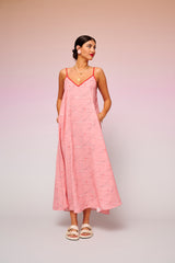 Tati Dress (Lines Pink) | لباس المرأة