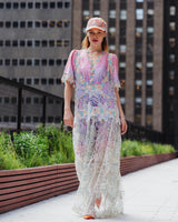 Dress Grazia NYFW  Embroided Lace Sunset Story | فستان نسائي Grazia