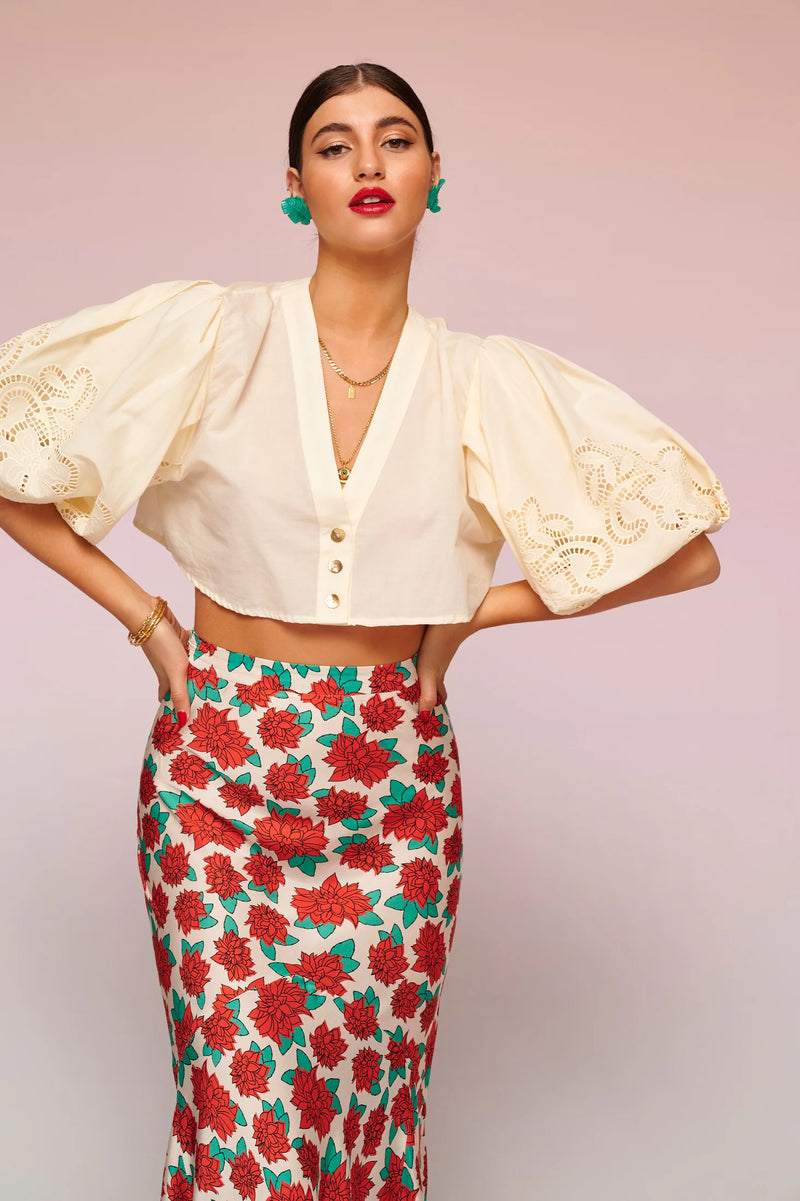 Rea Shirt Ivory | بلوزة نسائية