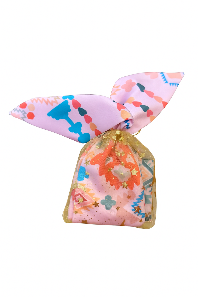 Twiggy Hair Scarf  WhiteHello in our prints | ربطة عنق