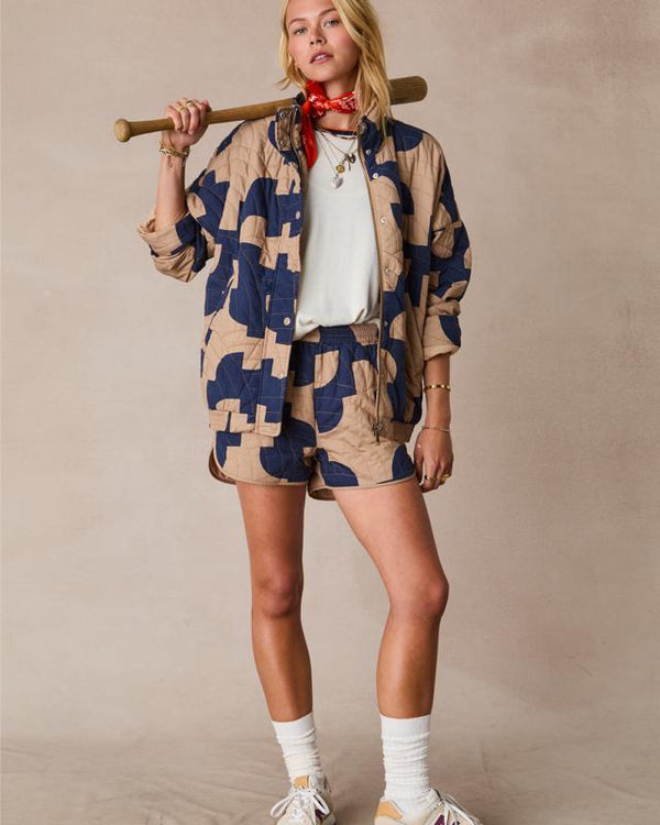 Chic THE UPSIDE Mirage Carmen Organic Cotton Quilted Patchwork Jacket