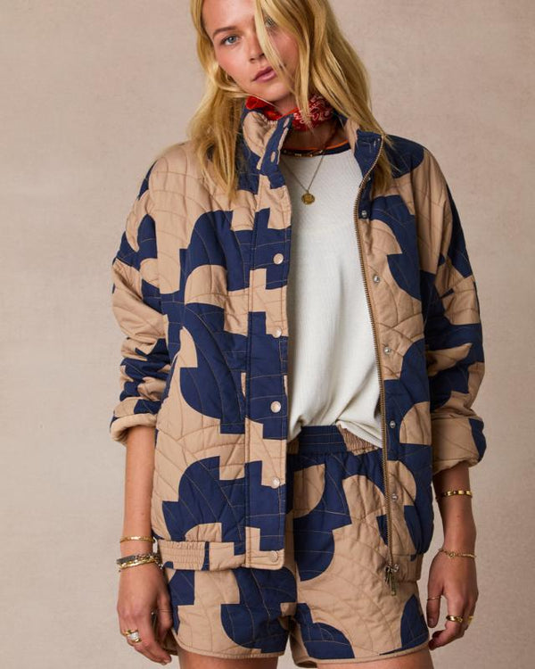 Chic THE UPSIDE Mirage Carmen Organic Cotton Quilted Patchwork Jacket