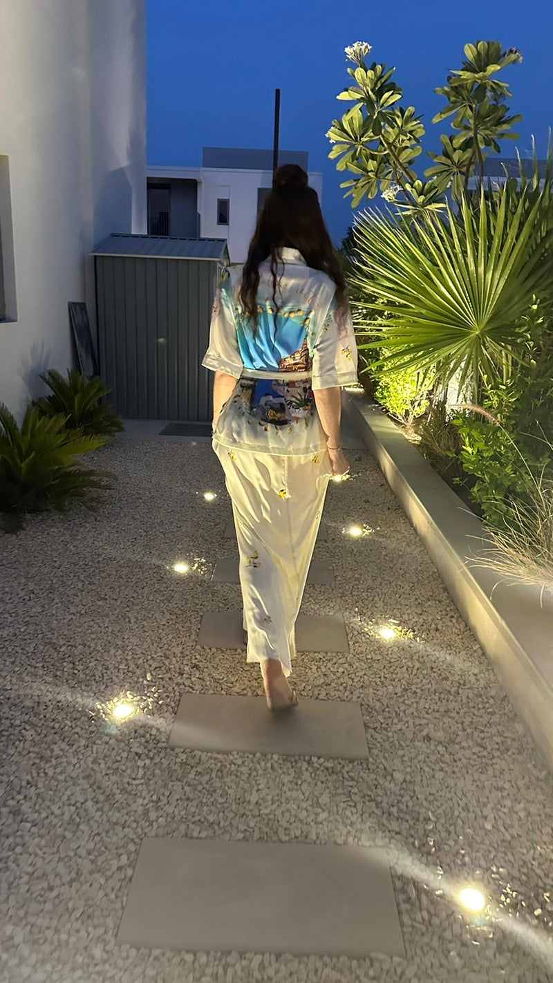 Short Sleeves Leo Jackets Amalfi Coast Off White| بلوزة نسائية