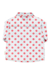 JACKET SHIRT W/ RED DOTS