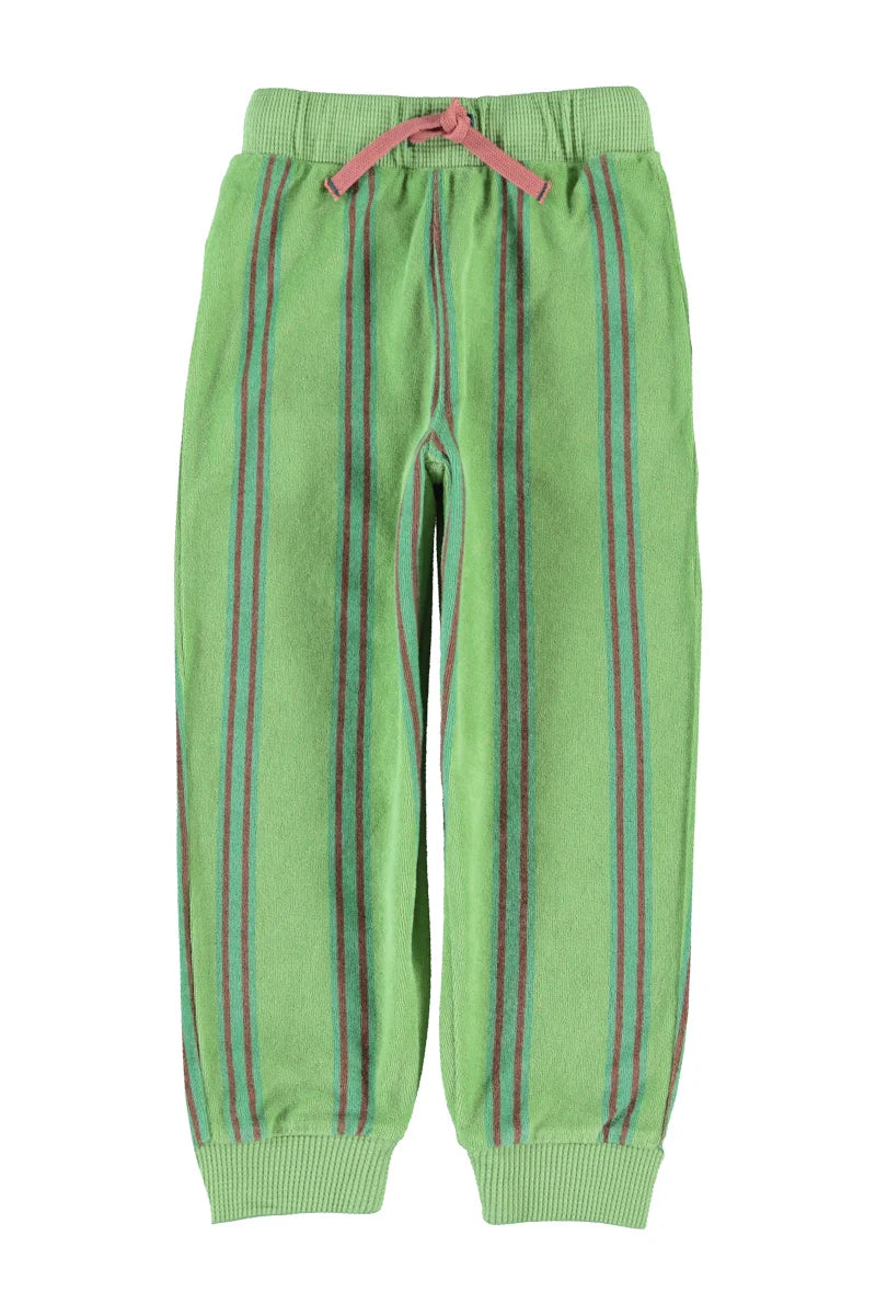 JOGGING PANTS W/ DOUBLE STRIPES GREEN