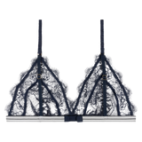 LOVE LACE TRIANGLE BRALETTE DARK BLUE