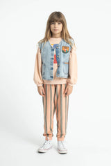 JOGGING PANTS WITH DOUBLE STRIPES LIGHT PINK