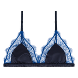 LOVE LACE TRIANGLE BRALETTE BLUE