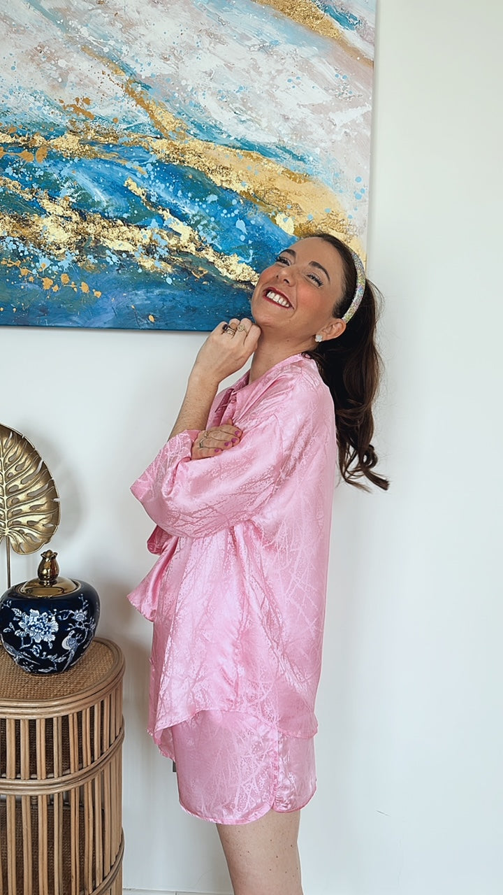 Dotsy Shirt Light Pink | بلوزة نسائية