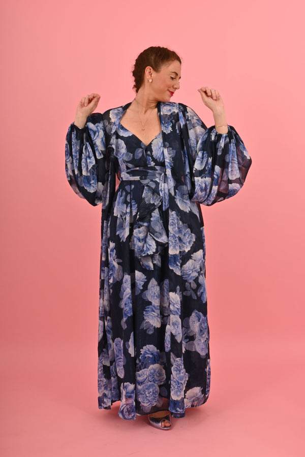 Cora Kimono Royal Blue | كفرن نسائي