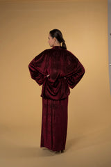 Jacket Velvety Burgundy Shimmers | بلوزة نسائية Velvety Burgundy Shimmers