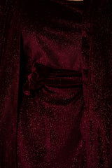 Jacket Velvety Burgundy Shimmers | بلوزة نسائية Velvety Burgundy Shimmers