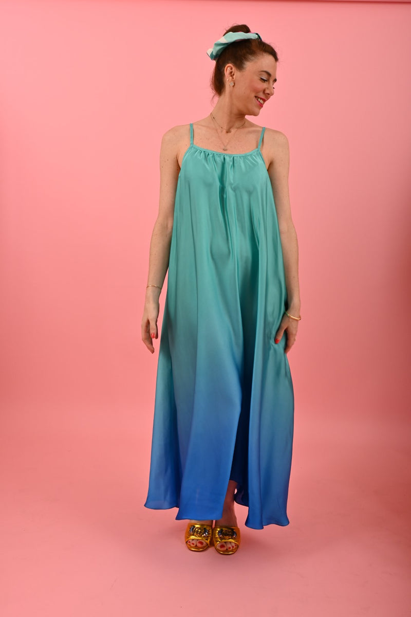 Simone Dress Magical Blue Turquoise | فستان نسائي