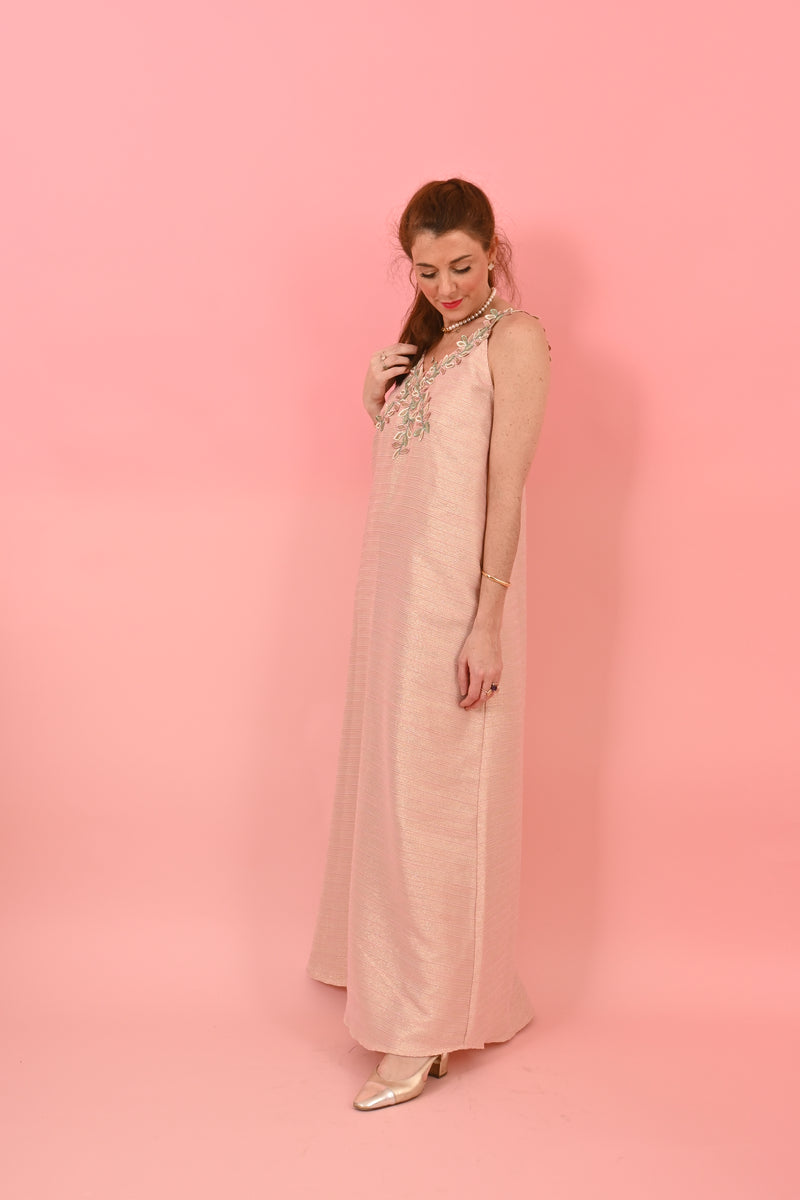 Grace Dress Pink Embroidery | فستان نسائي Grace