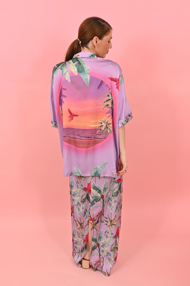 Shirt Arty Parrots Purple| بلوزة نسائية