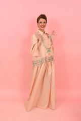 Shirt Louise Foiled Linen Gold Pink| بلوزة نسائية