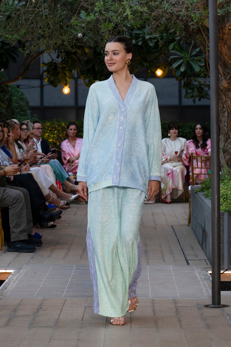 Cardigan Marley Roses Blue Gradient | بلوزة نسائية Marley