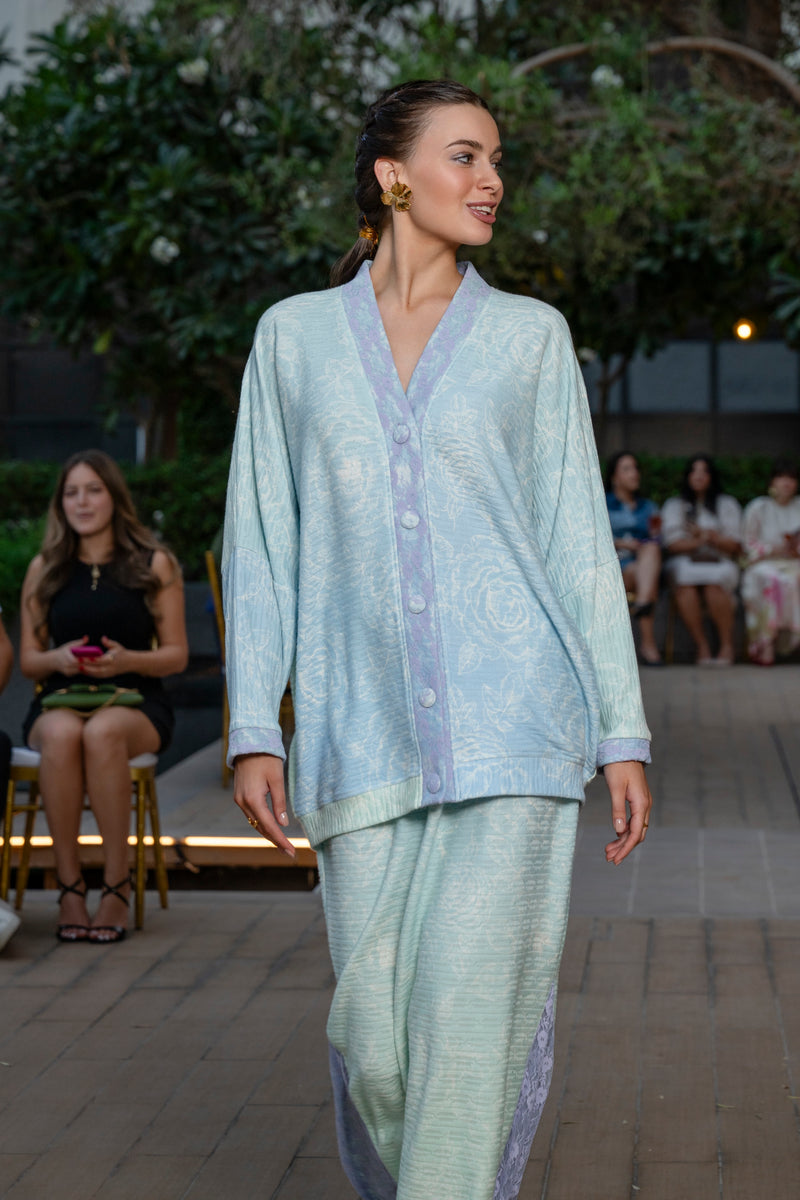 Cardigan Marley Roses Blue Gradient | بلوزة نسائية Marley