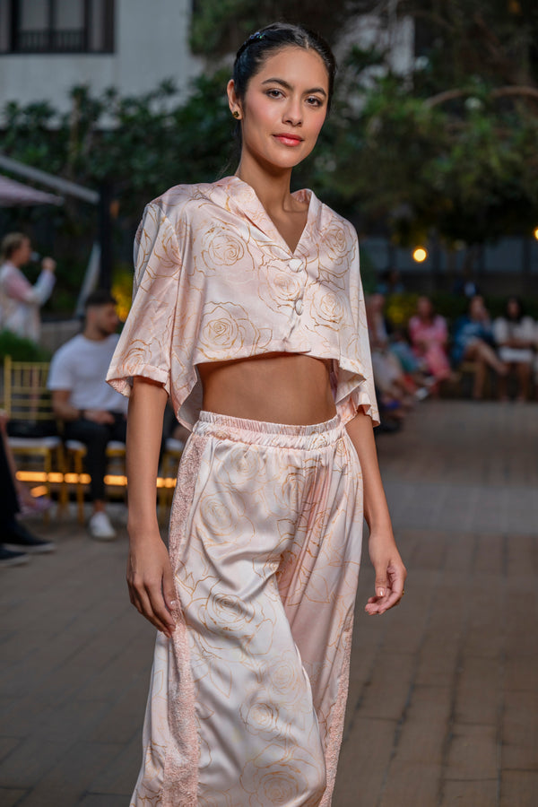 Shirt Alba Astrology Roses Gradient Lace Detail | بلوزة نسائية Alba