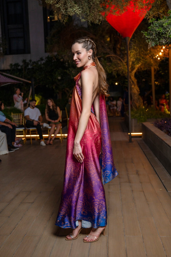 Dress Haifa Astro Gradient Roses/ فستان نسائي Haifa