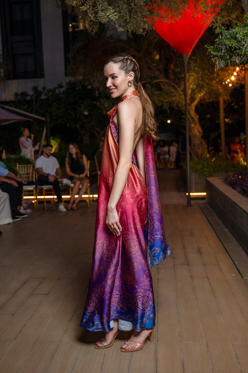 Dress Haifa Astro Gradient Roses/ فستان نسائي Haifa