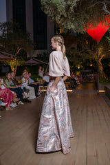 Skirt Lolli Jacquard Pink Astrology| تنورة Lolli