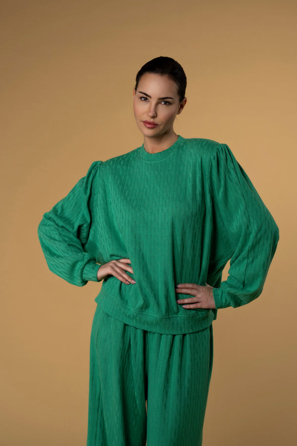 Sweater Tory Green| بلوزة نسائية  Sweater Tory Green