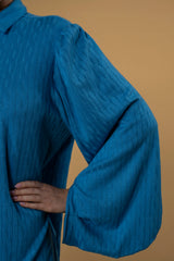 Shirt Curtis Knitwear Blue| بلوزة نسائية  Curtis Knit Blue