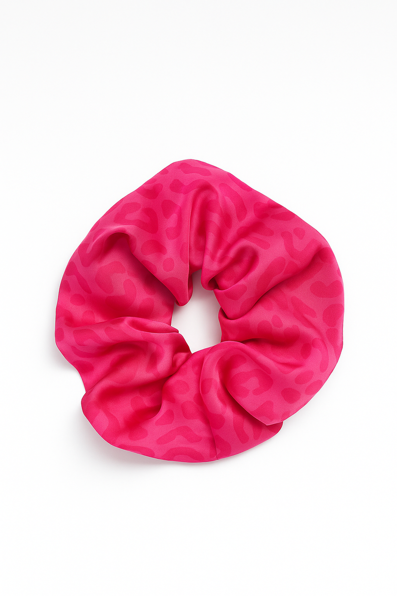 Scrunchies  WhiteHello in our prints - Leo Pink| ربطة عنق