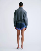 BENNIE LOOSE SILK SHORT NAVY BLUE
