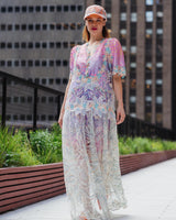 Dress Grazia NYFW  Embroided Lace Sunset Story | فستان نسائي Grazia