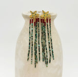 Gold Plated Turquoise Earrings