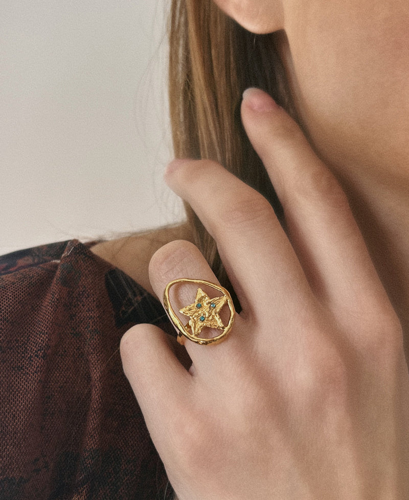 24K Gold Boerne Ring