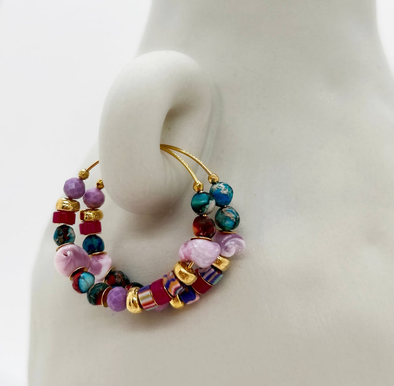 Yeni Earrings 24k Gold