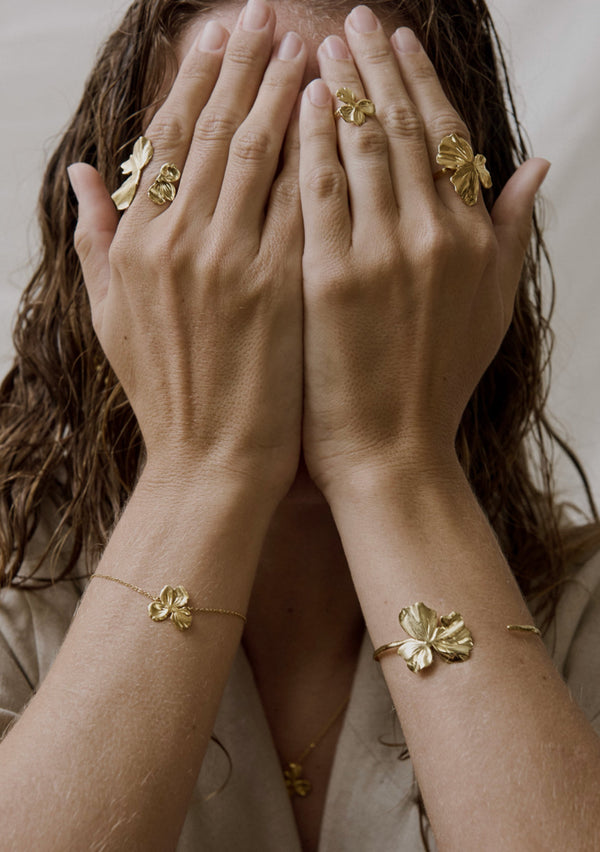 Elise Tsikis Eunoia Handcrafted 24K Gold Adjustable Bracelet