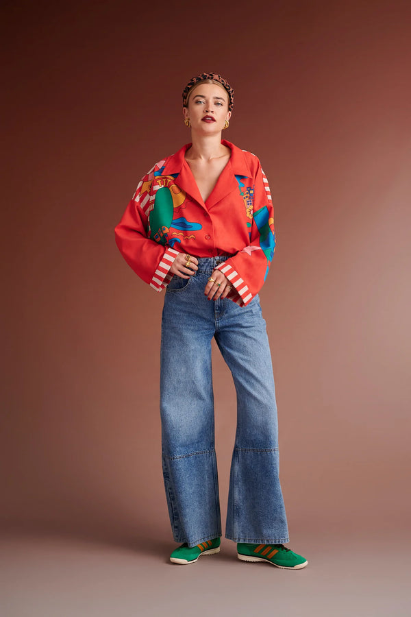Ingrid Shirt Red| قميص نسائي