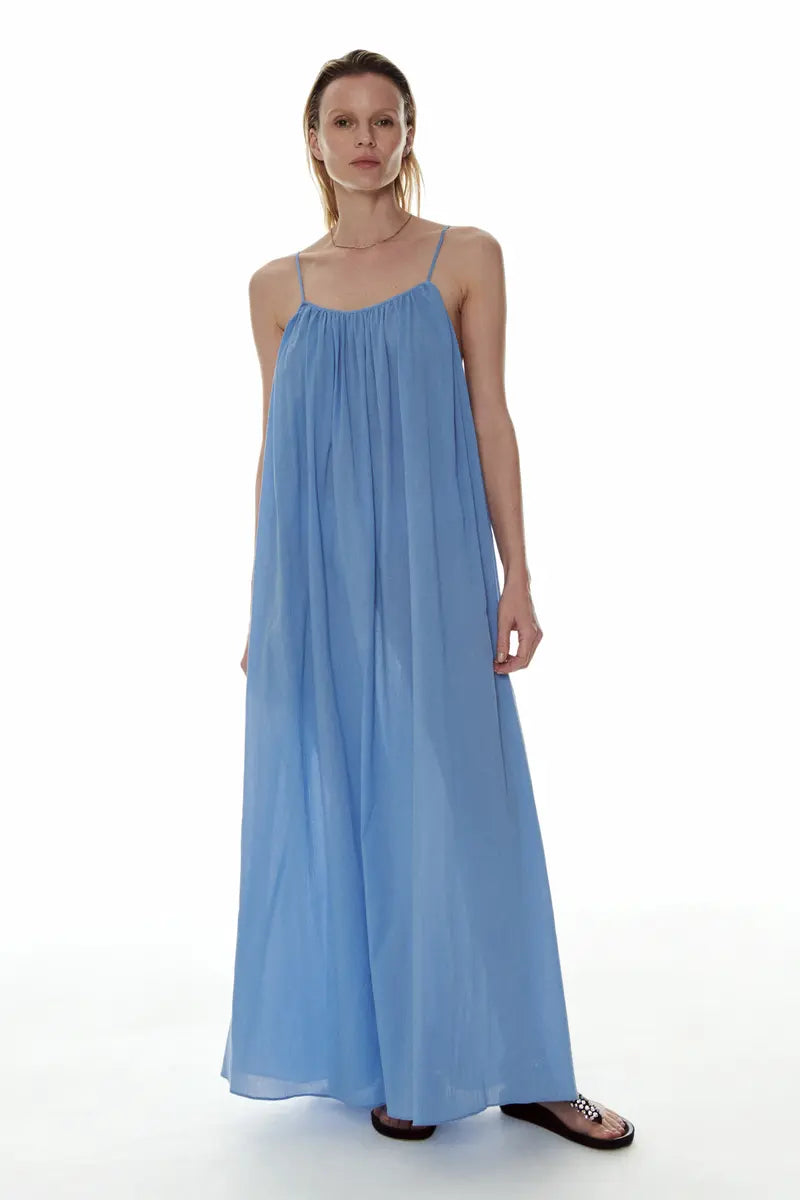 Apricot Blue Dress | فستان النوم