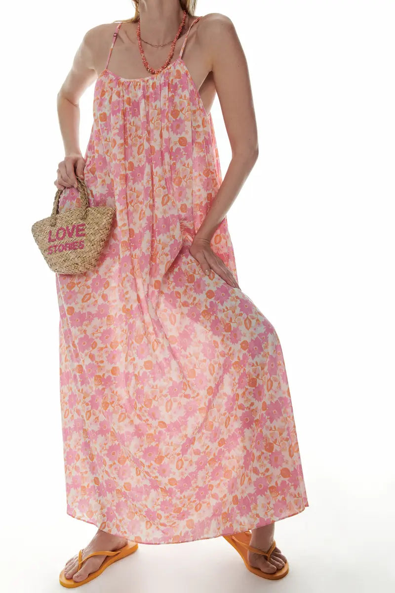 Apricot Pink Slip Dress | فستان النوم