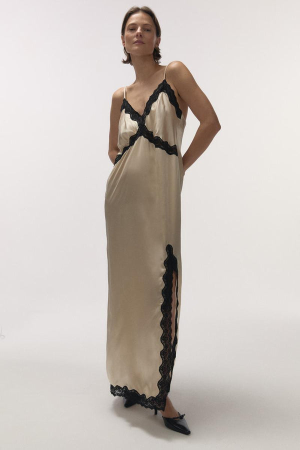 Mist Silk Slip Dress