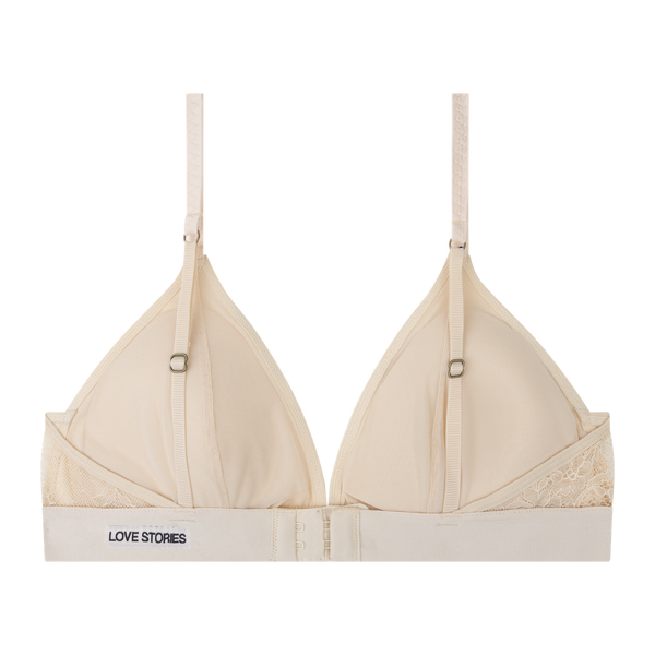 Darling Padded Off-White Lace Triangle Bralette for Ultimate Comfort & Style