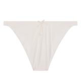 Rosie Mid-Waist Off-White Briefs - Soft Shiny Fabric, Smooth Comfort