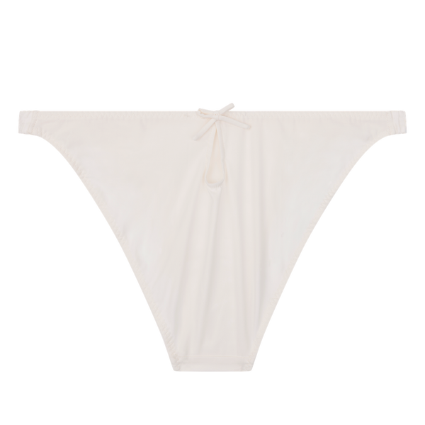 Rosie Mid-Waist Off-White Briefs - Soft Shiny Fabric, Smooth Comfort