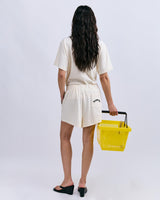 Josie Oversized Cotton Tee with 'Thank You Love You' Print, Relaxed Fit