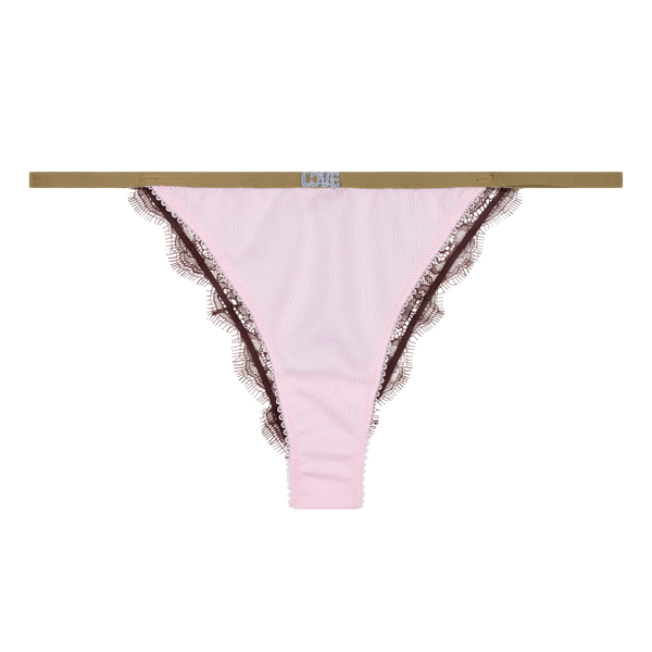 Elegant Charlotte Lilac Lace Tanga Briefs - Low Waist Brazilian Cut Design