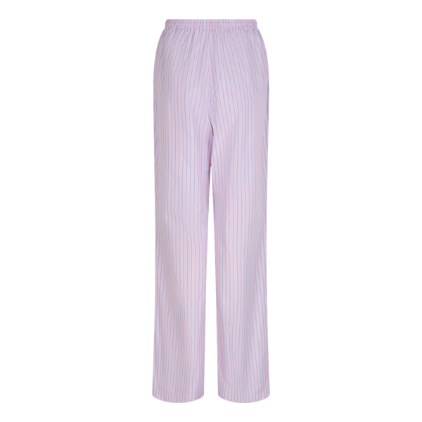 Theodore Relaxed Wide-Leg Pyjama Pants - Soft Pink Stripe Cotton