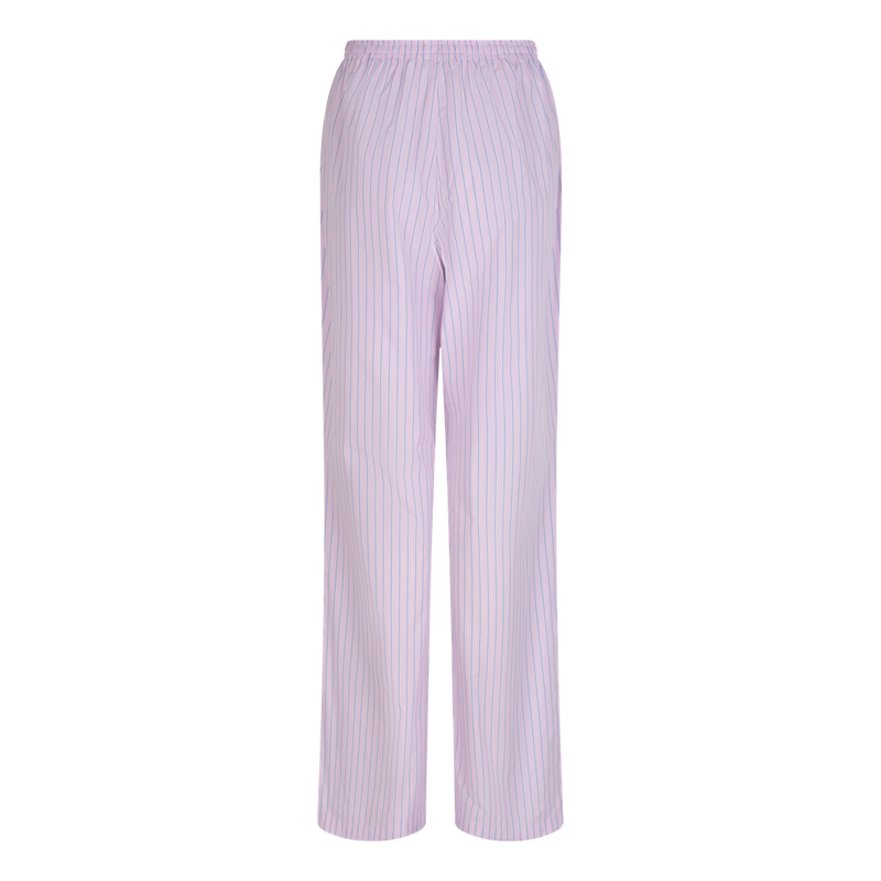 Theodore Relaxed Wide-Leg Pyjama Pants - Soft Pink Stripe Cotton